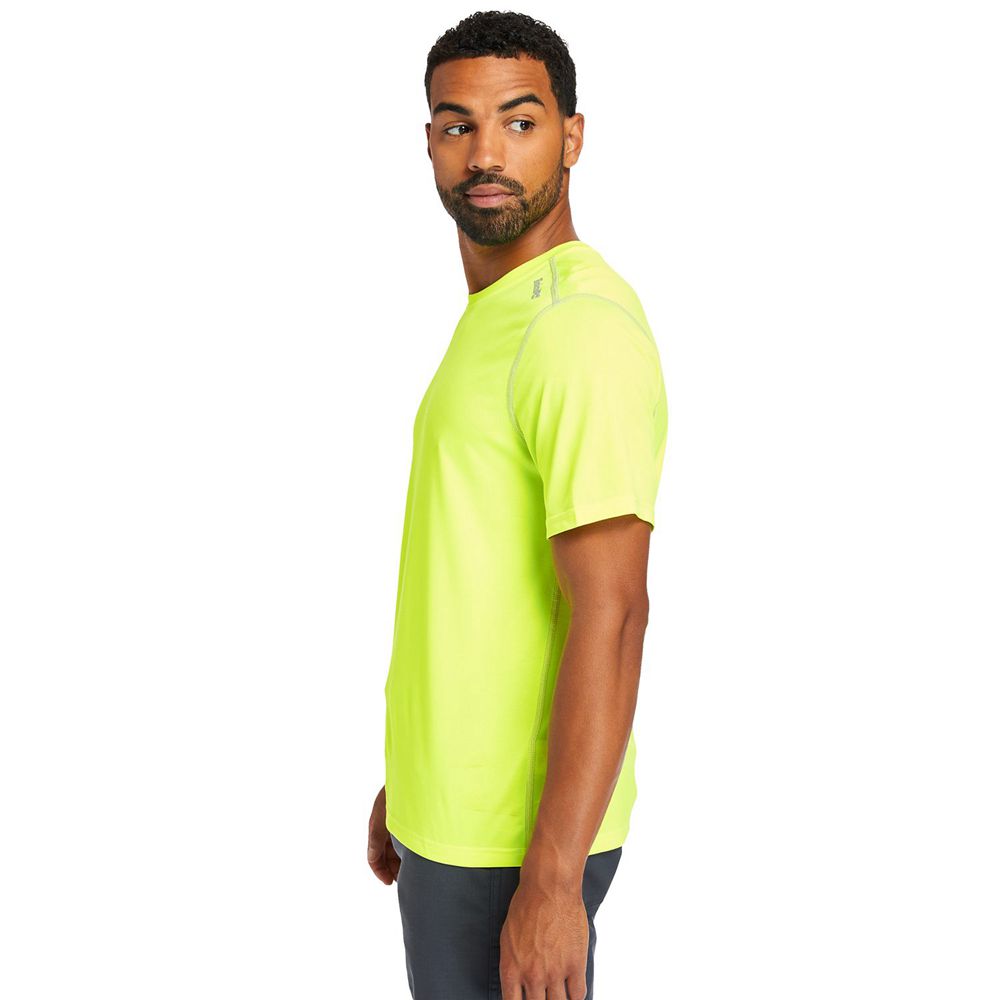 Camisetas Masculino - Timberland Pro® Wicking Good Sport Short Sleeve - DZFNX8671 - Verdes